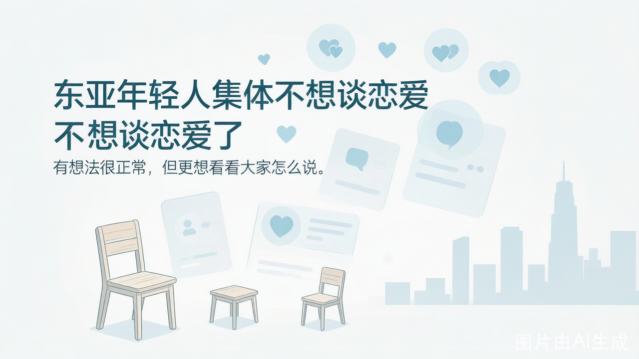 东亚年轻人集体不想谈恋爱了，背后原因扎心了-GEO黎明岛